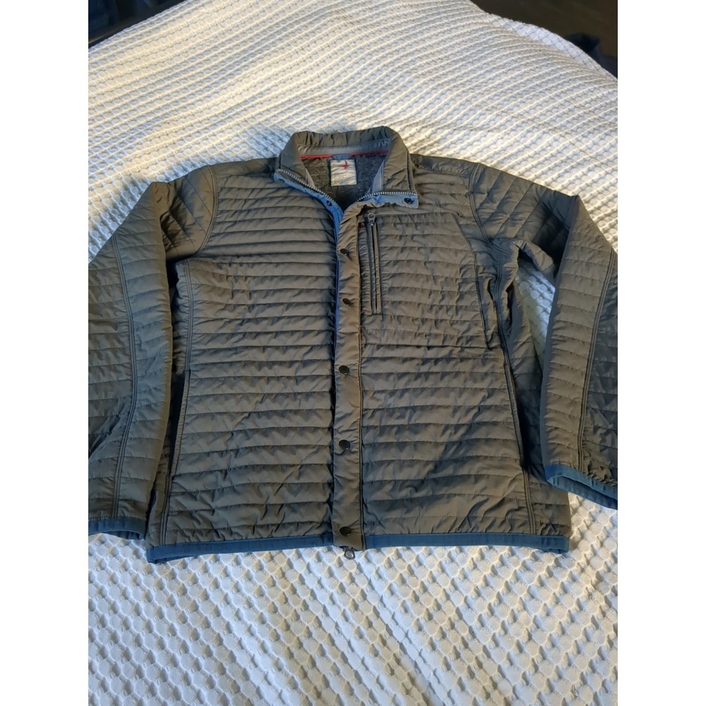 Relwen Windzip Quilted Jacket Size Small Green Full Zip Snap
